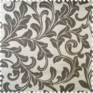 Grey cream and brown color beautiful traditional designs texture finished background swirls bold finished pattern polyester main curtain